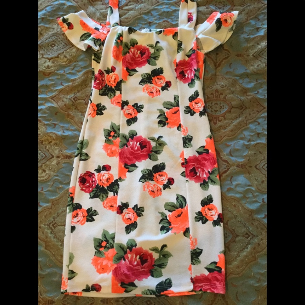 Floral Cold Shoulder Sundress